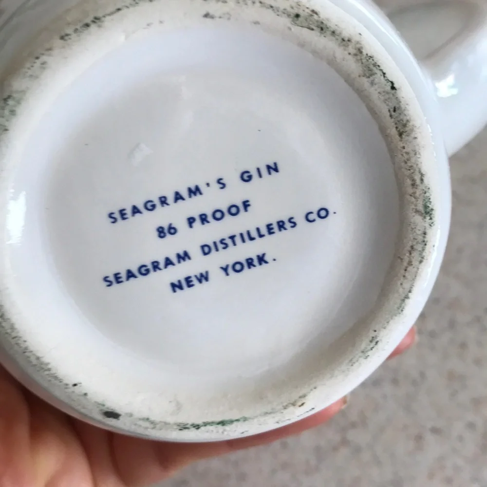 Vintage Seagrams gin pitcher